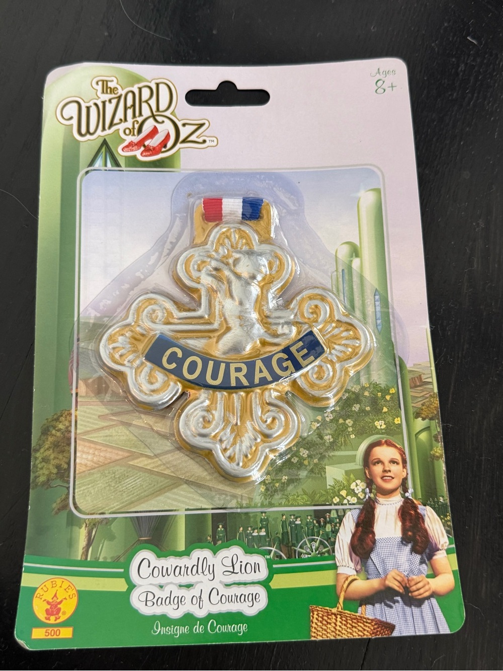 Wizard of OZ - Cowardly Lion Courage Badge - Gold & Blue